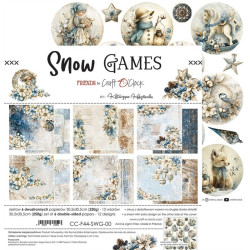 Craft o' Clock Snow Game Paper Collection Set 30x30cm 6fg