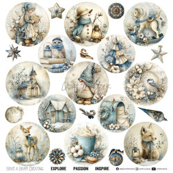 Craft o' Clock Snow Game Paper Collection Set 30x30cm 6fg