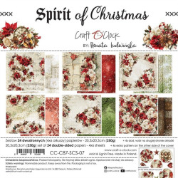 Craft o' Clock Spirit Of Christmas Paper COLLECTION and BASIC designs Set 20x20cm 24fg
