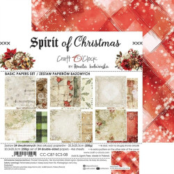 Craft o' Clock Spirit Of Christmas BASIC PAPER Set 20x20cm 24fg