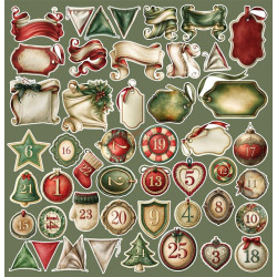 Craft o' Clock Spirit Of Christmas Extras to Cut MIX 30,5x31,5cm