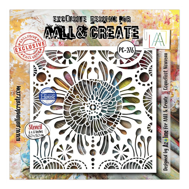 AALL & Create Stencil 276 Coquelicot Nouveau