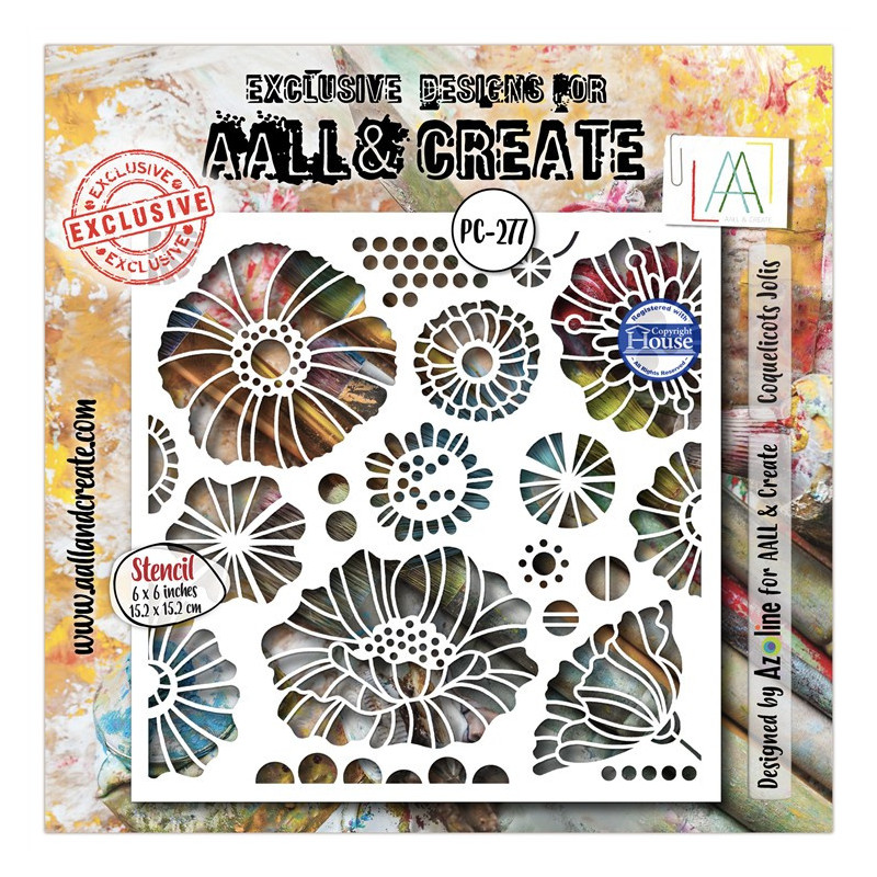 AALL & Create Stencil 277 Coquelicots Jolis