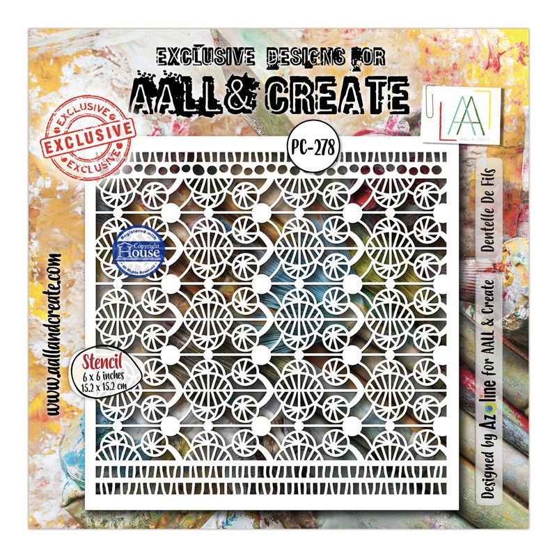 AALL & Create Stencil 278 Dentelle De Fils