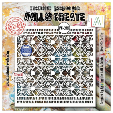 AALL & Create Stencil 278 Dentelle De Fils