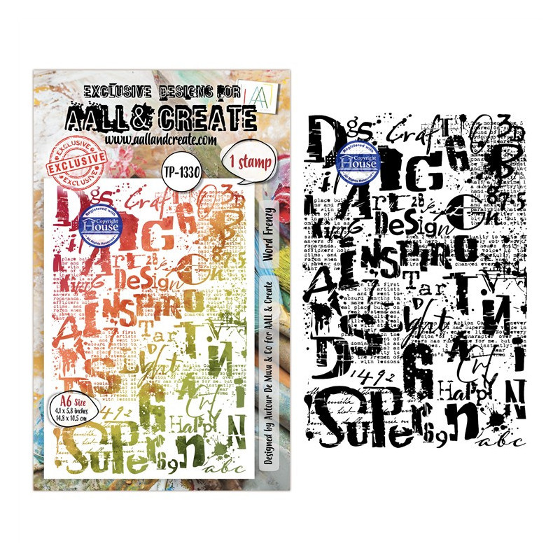 AALL & Create Stamp Set A6 1330 Word Frenzy