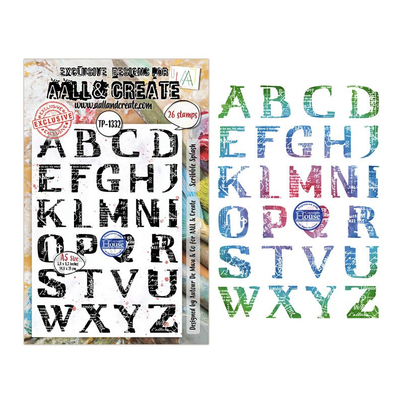AALL & Create Stamp Set A5 1332 Scribble Splash
