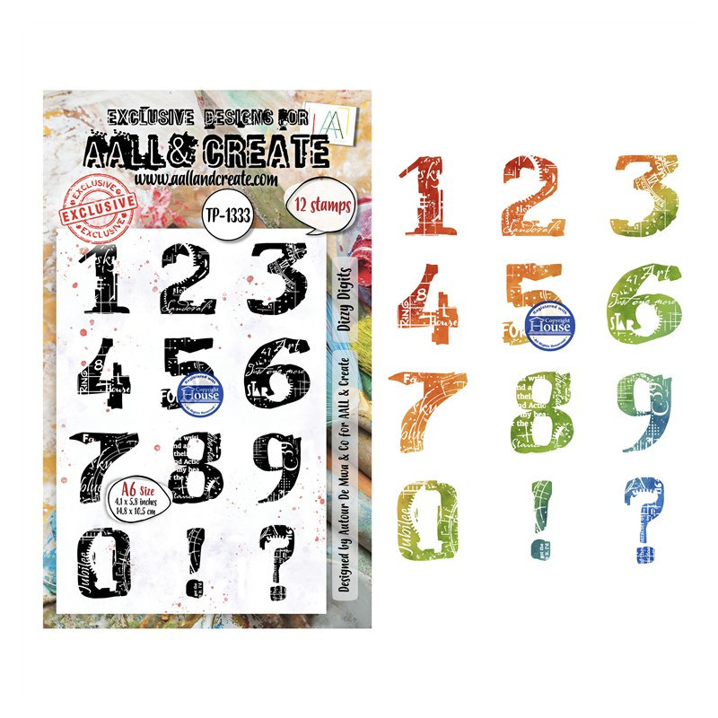 AALL & Create Stamp Set A6 1333 Dizzy Digits
