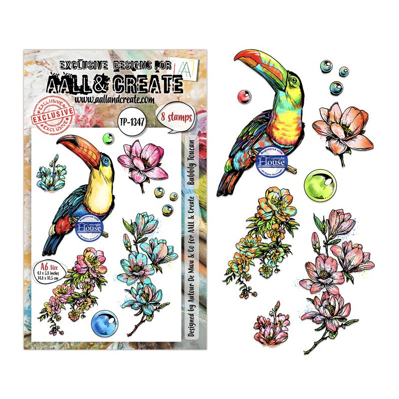AALL & Create Stamp Set A6 1347 Bubbly Toucan