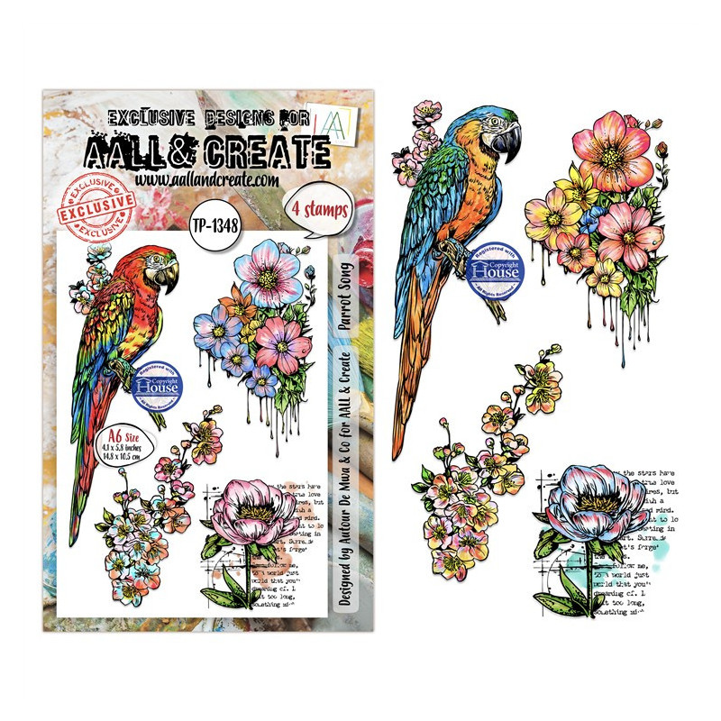 AALL & Create Stamp Set A6 1348 Parrot Song
