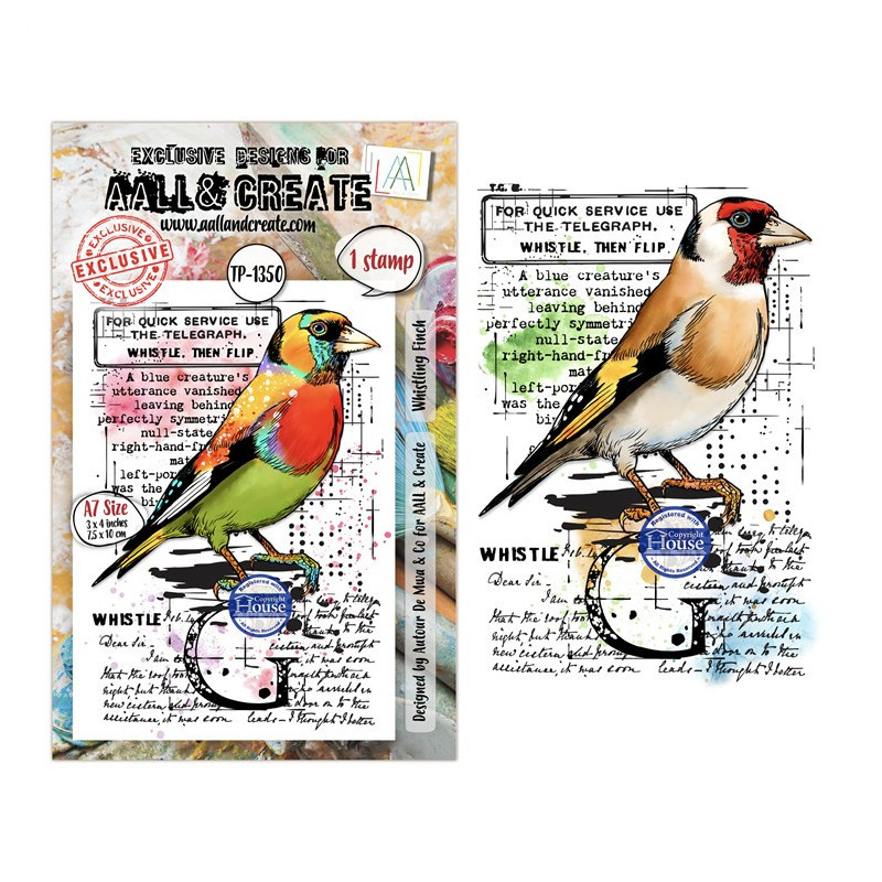 AALL & Create Stamp Set A7 1350 Whistling Finch