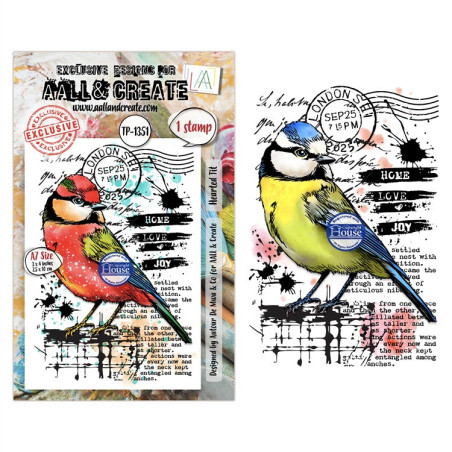 AALL & Create Stamp Set A7 1351 Hearted Tit