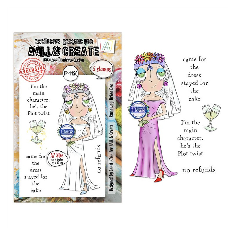 AALL & Create Stamp Set A7 1450 Runaway Bride Dee