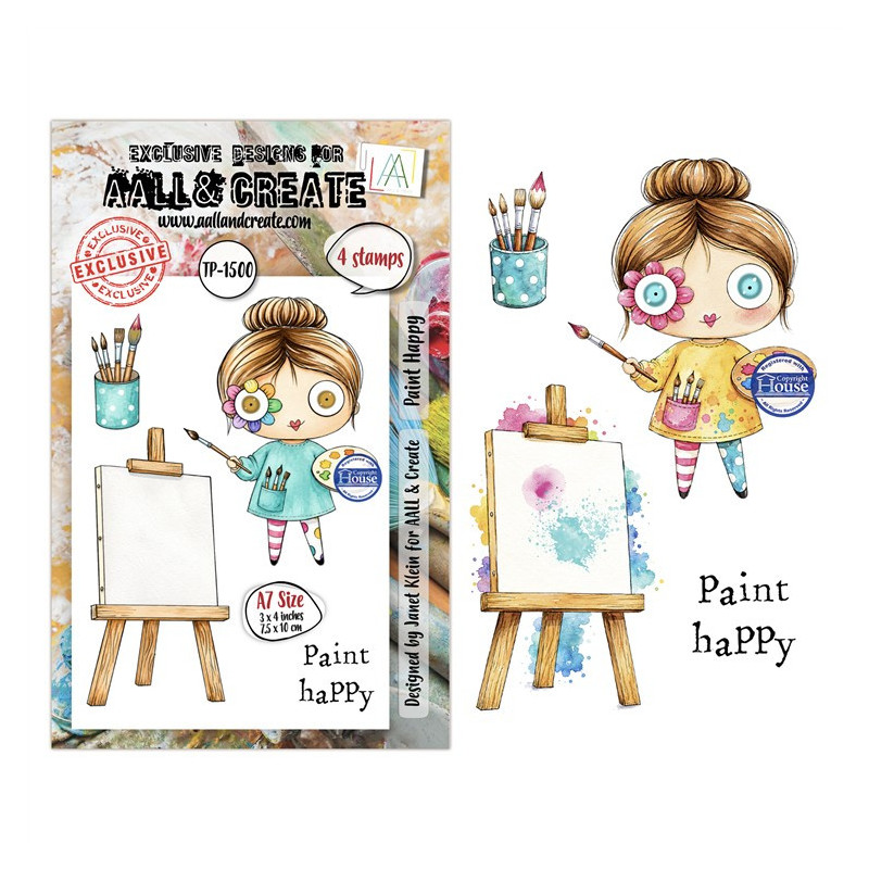 AALL & Create Stamp Set A7 1500 Paint Happy