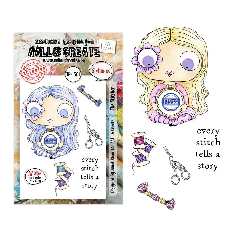 AALL & Create Stamp Set A7 1501 The Stitcher