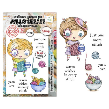 AALL & Create Stamp Set A7 1502 Yarn Love
