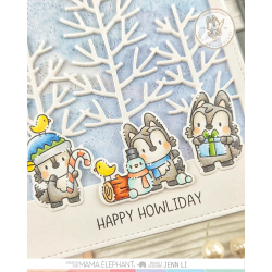 Mama Elephant WINTER WOLF SET Clear Stamp + CUTS