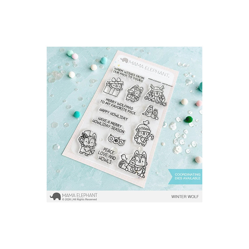 Mama Elephant WINTER WOLF Clear Stamp