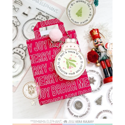 ama Elephant ROUND TAG BUDDIES SET Clear Stamp + CUTS