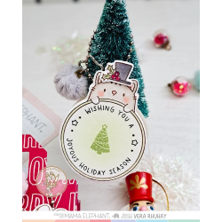 Mama Elephant ROUND TAG SENTIMENTS Clear Stamp