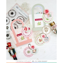 Mama Elephant ROUND TAG SENTIMENTS Clear Stamp