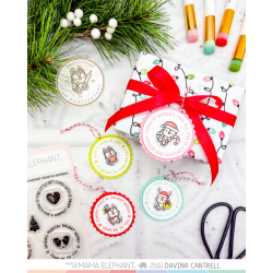 Mama Elephant ROUND TAG SENTIMENTS Clear Stamp