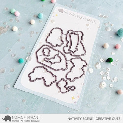 Mama Elephant NATIVITY SCENE SET Clear Stamp + CUTS