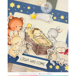 Mama Elephant NATIVITY SCENE SET Clear Stamp + CUTS