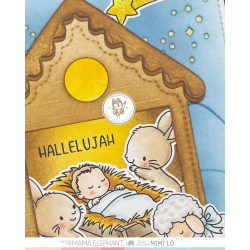Mama Elephant NATIVITY SCENE SET Clear Stamp + CUTS