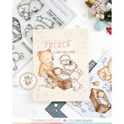 Mama Elephant NATIVITY SCENE Clear Stamp