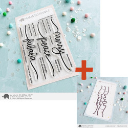 Mama Elephant LONG HOLIDAY SET Clear Stamp + CUTS
