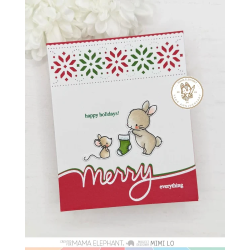 Mama Elephant LONG HOLIDAY SET Clear Stamp + CUTS