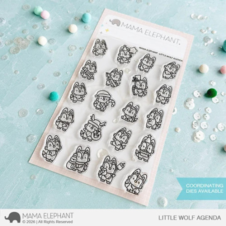 Mama Elephant LITTLE WOLF AGENDA Clear Stamp