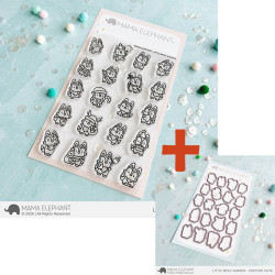 Mama Elephant LITTLE WOLF AGENDA SET Clear Stamp + CUTS