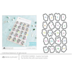 Mama Elephant LITTLE WOLF AGENDA SET Clear Stamp + CUTS