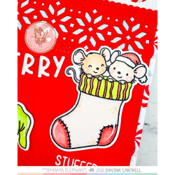 Mama Elephant KNITTED STOCKINGS SET Clear Stamp + CUTS