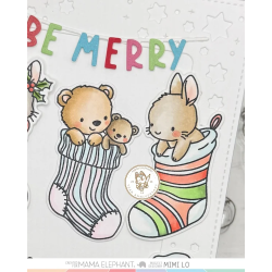Mama Elephant KNITTED STOCKINGS SET Clear Stamp + CUTS