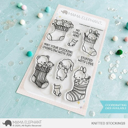 Mama Elephant KNITTED STOCKINGS Clear Stamp