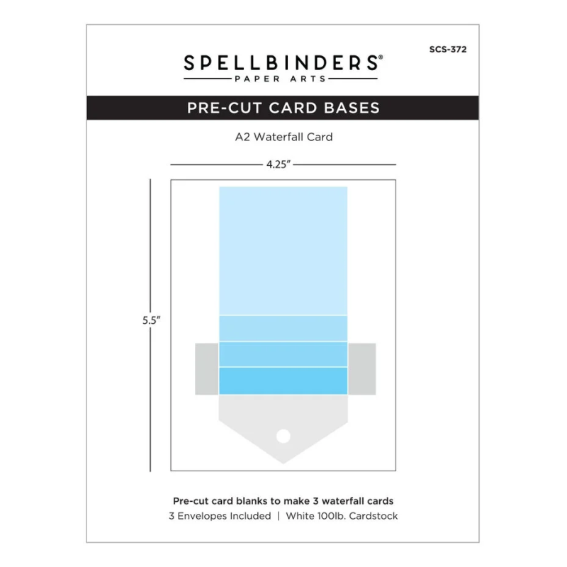 Spellbinders Kinetic Card Bases Waterfall Kinetic Card Blanks