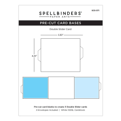 Spellbinders Kinetic Card Bases Double Slider Kinetic Card Blanks x3