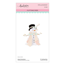 Spellbinders Christmas Blush Etched Dies Sweet Snowman by Frank Garcia