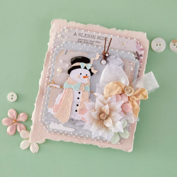 Spellbinders Christmas Blush Etched Dies Sweet Snowman by Frank Garcia