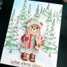 Spellbinders Christmas Blush Etched Dies Bundled Up Winter Bear by Frank Garcia