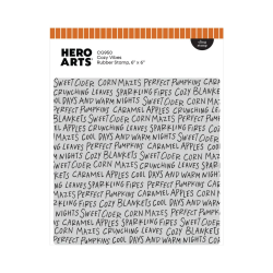 Hero Arts Cozy Season Cling Stamp Cozy Vibes