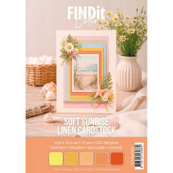 Linen Cardstock A5 Soft Sunrise 75 FOGLI