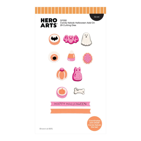 HERO ARTS Beary Sweet Holiday Die Set Candy Kebob Halloween Add On by Carly Tee