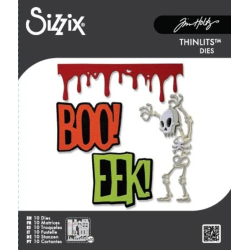 Thinlits Die Vault Frights + Bones (10pcs) by Tim Holtz