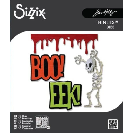 Thinlits Die Vault Frights + Bones (10pcs) by Tim Holtz