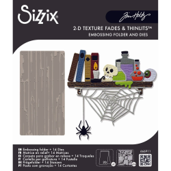 Thinlits 2D Texture Fades +Thinlits Die Vault Side-Order Laboratory (1+14pcs) by Tim Holtz