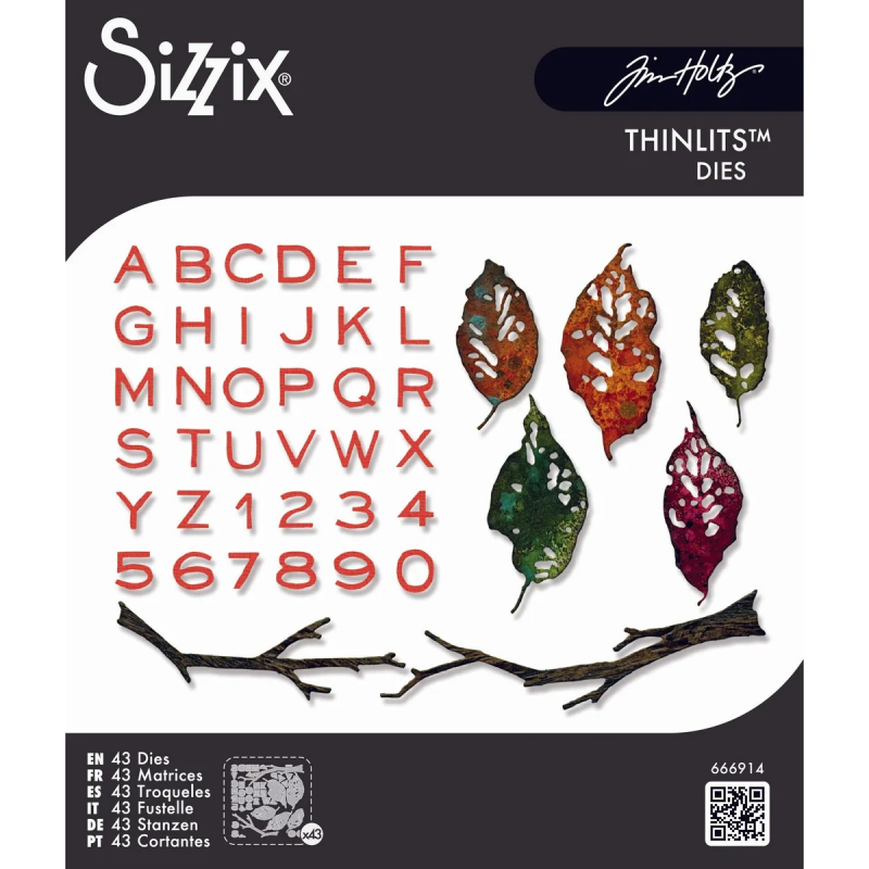 Thinlits Die Vault Leaves + Sticks (43pcs) by Tim Holtz